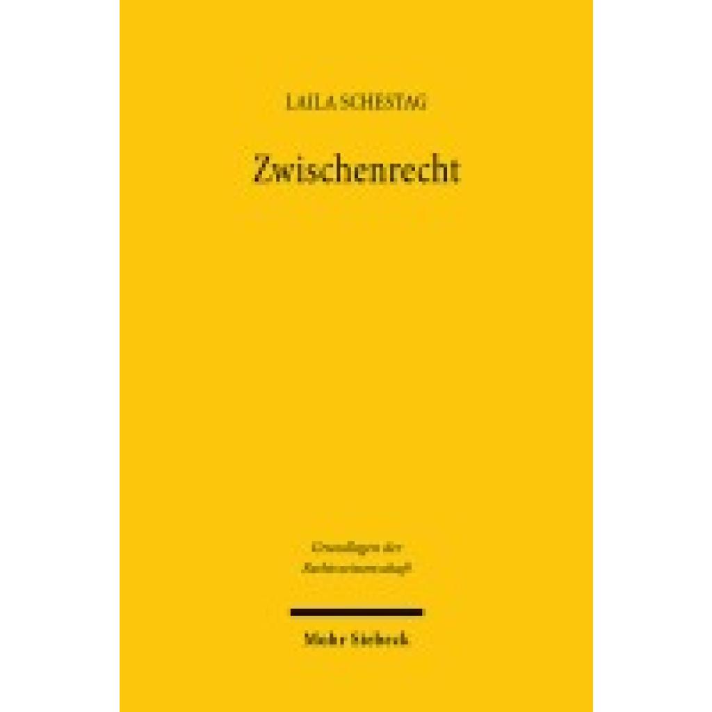 9783161638411 - Schestag Laila Zwischenrecht