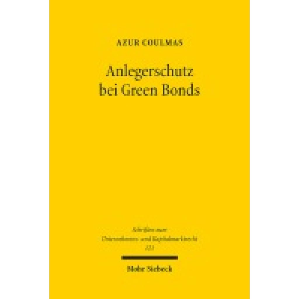 9783161637261 - Coulmas Azur Anlegerschutz bei Green Bonds