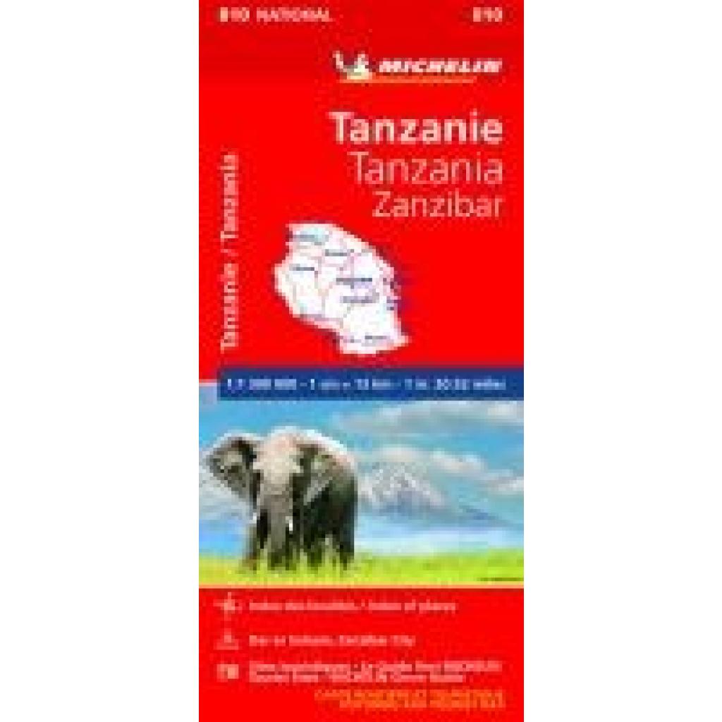 9782067242586 - Tanzania & Zanzibar - Michelin National Map 810