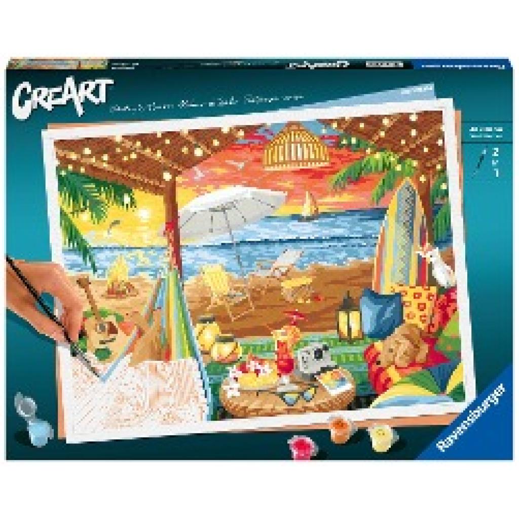 Ravensburger CreArt - Malen nach Zahlen 20276 - Cozy Cabana - ab 14 Jahren