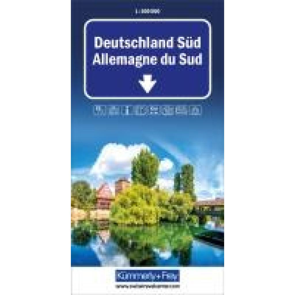 Kümmerly+Frey Strassenkarte Deutschland Süd 1:500.000