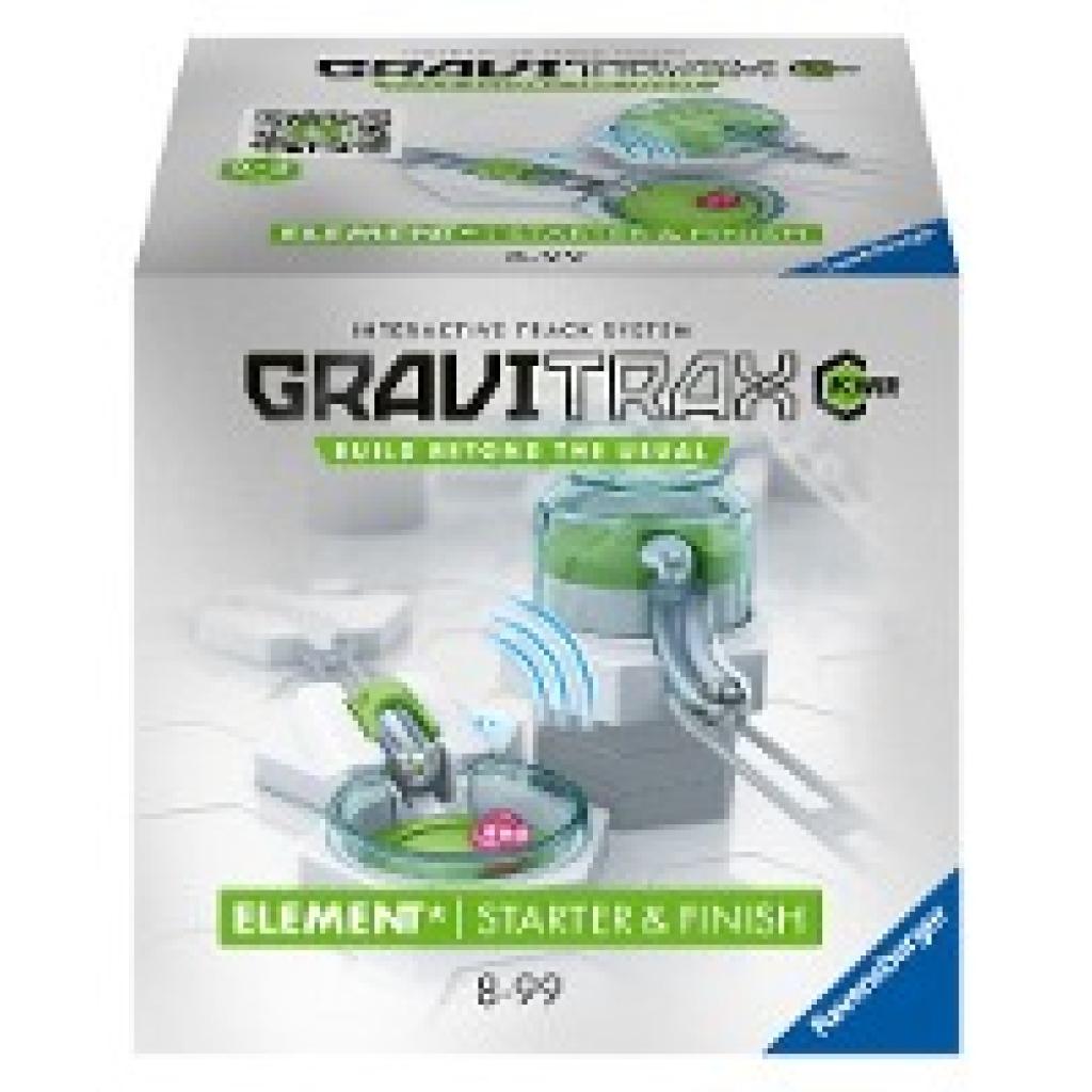 Ravensburger GraviTrax POWER Elemente Starter&Finish. Elektronisches Zubehör für Kugelbahnen, Konstruktionsspielzeug für