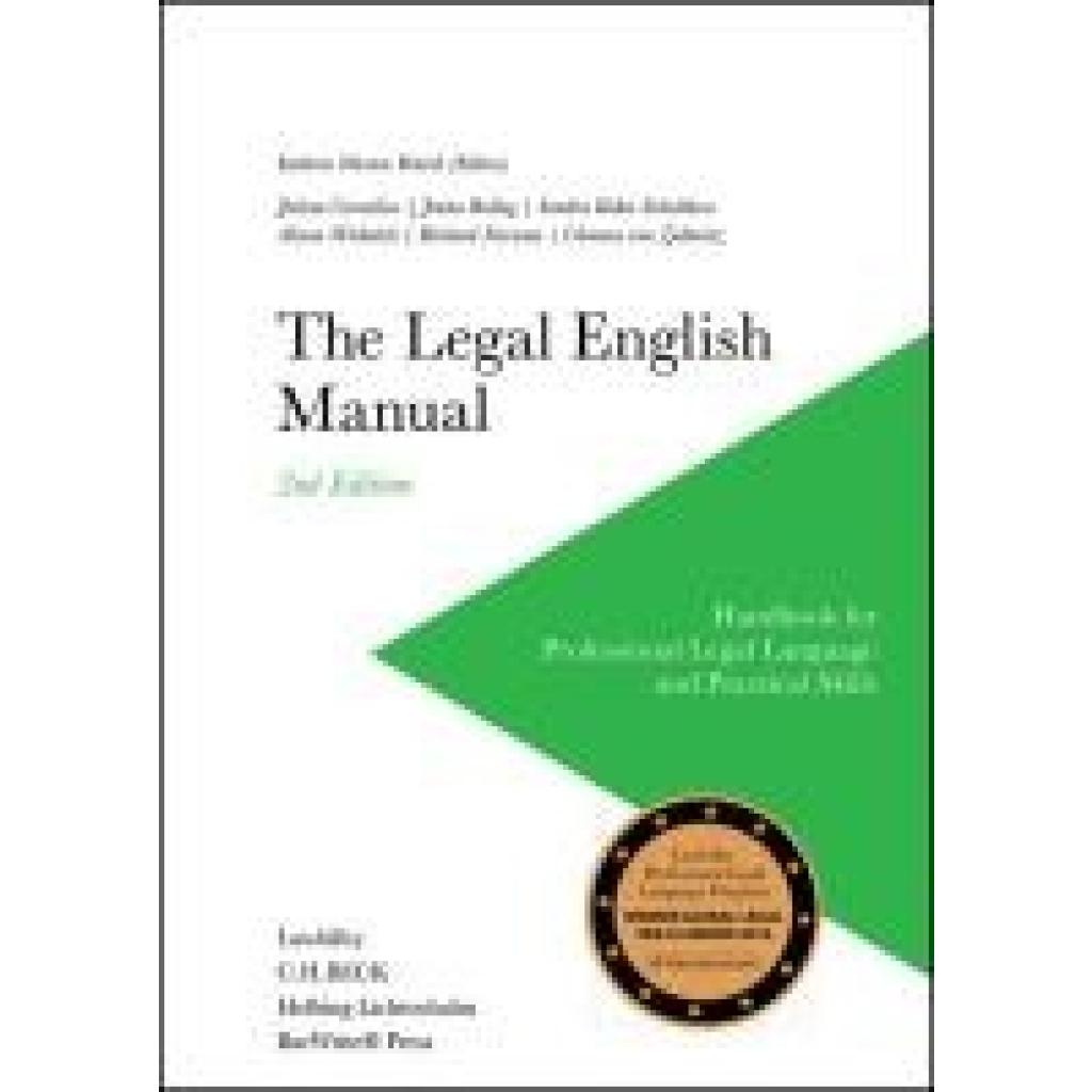 9783406708282 - The Legal English Manual Kartoniert (TB)