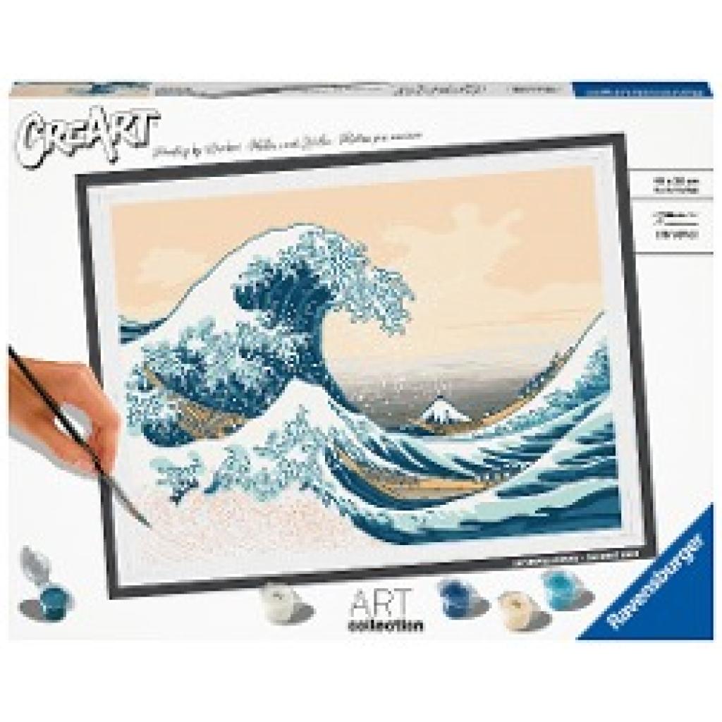 Ravensburger CreArt - Malen nach Zahlen 23690 - ART Collection: Große Welle (Hokusai) - ab 14 Jahren