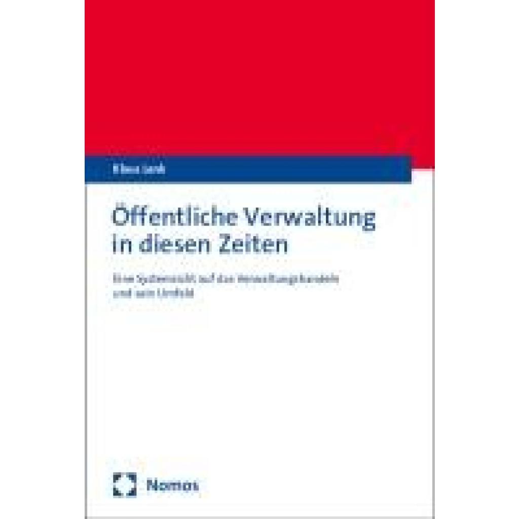 9783756015740 - Lenk Klaus Öffentliche Verwaltung in diesen Zeiten