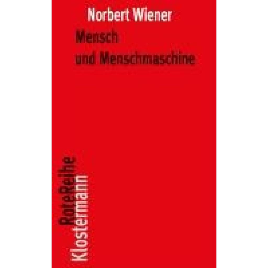 9783465045991 - Mensch und Menschmaschine - Norbert Wiener Taschenbuch