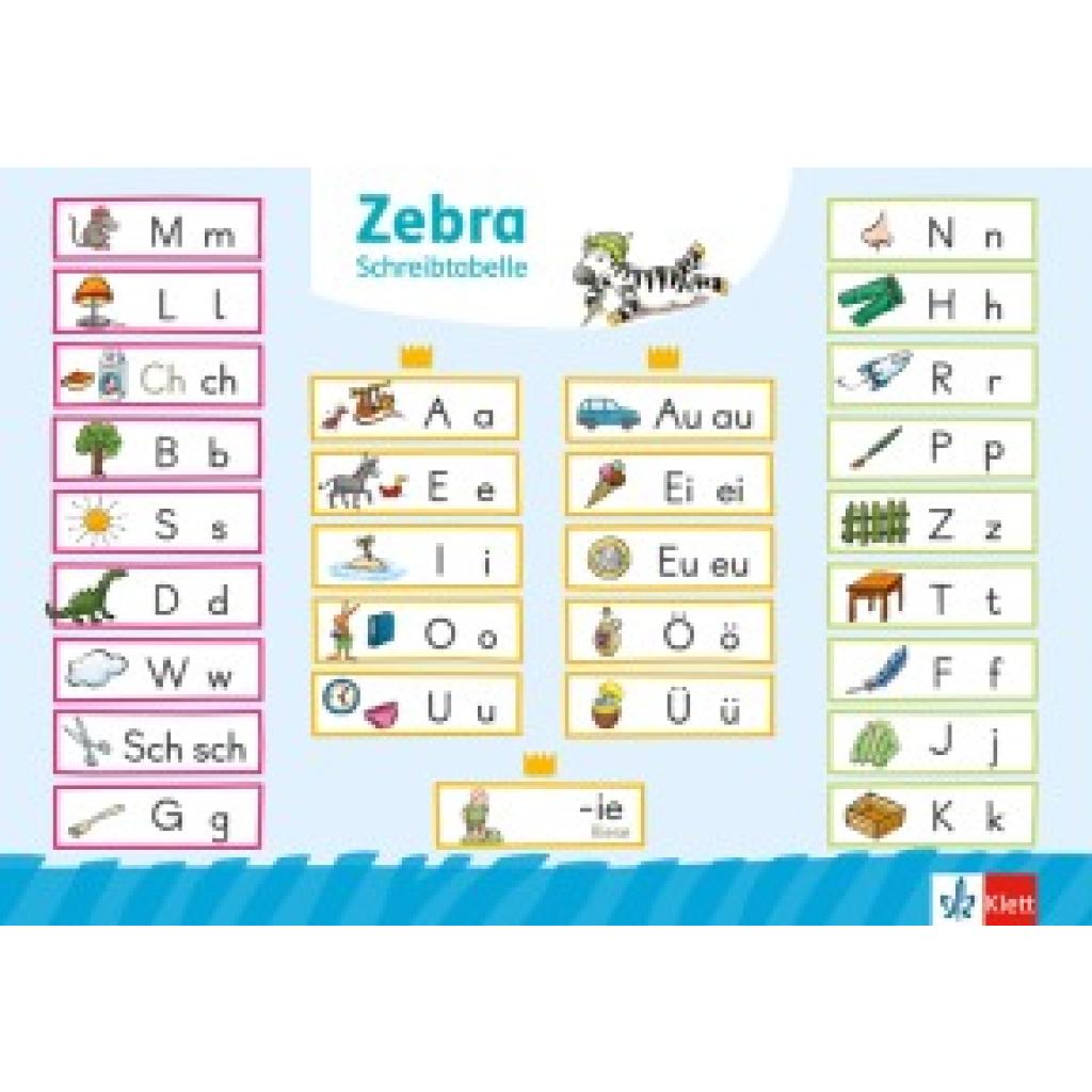 9783122710873 - Zebra 1 Schreibtabelle in Druckschrift (VE 10) Klasse 1
