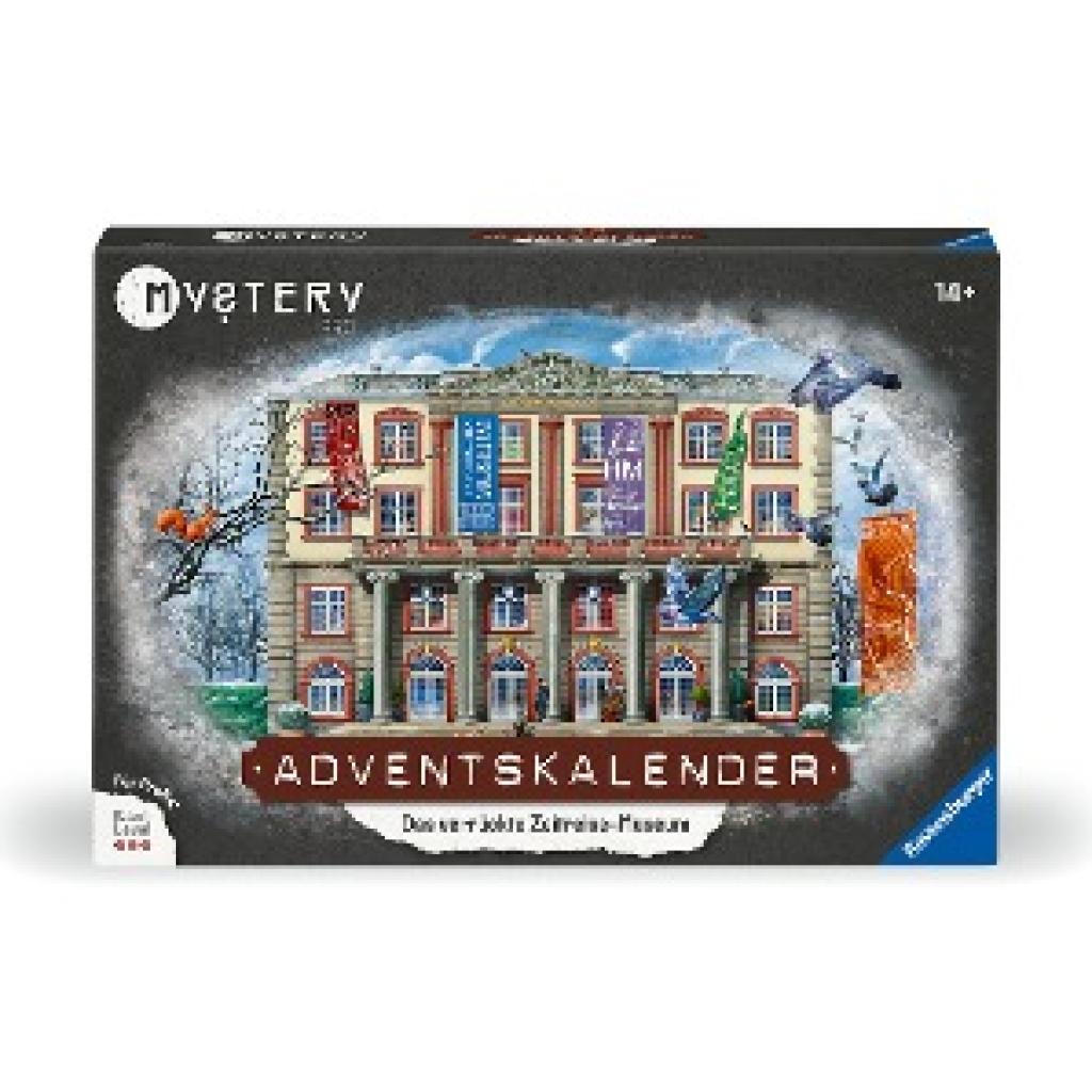 4005556238538 - Schiller Johannes Ravensburger Mystery Pro Adventskalender - Das verrückte Zeitreisemuseum - Escape Room Erlebnis mit 24 Rätseln für Erwachsene und Teenager ab 14 Jahren Rätsel-Adventskalender für Escape-Fans - 23853