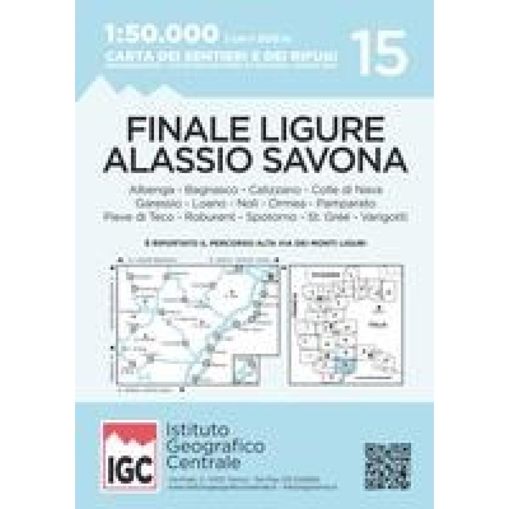 IGC Italien 1 : 50 000 Wanderkarte Finale Ligure Alassio Savona