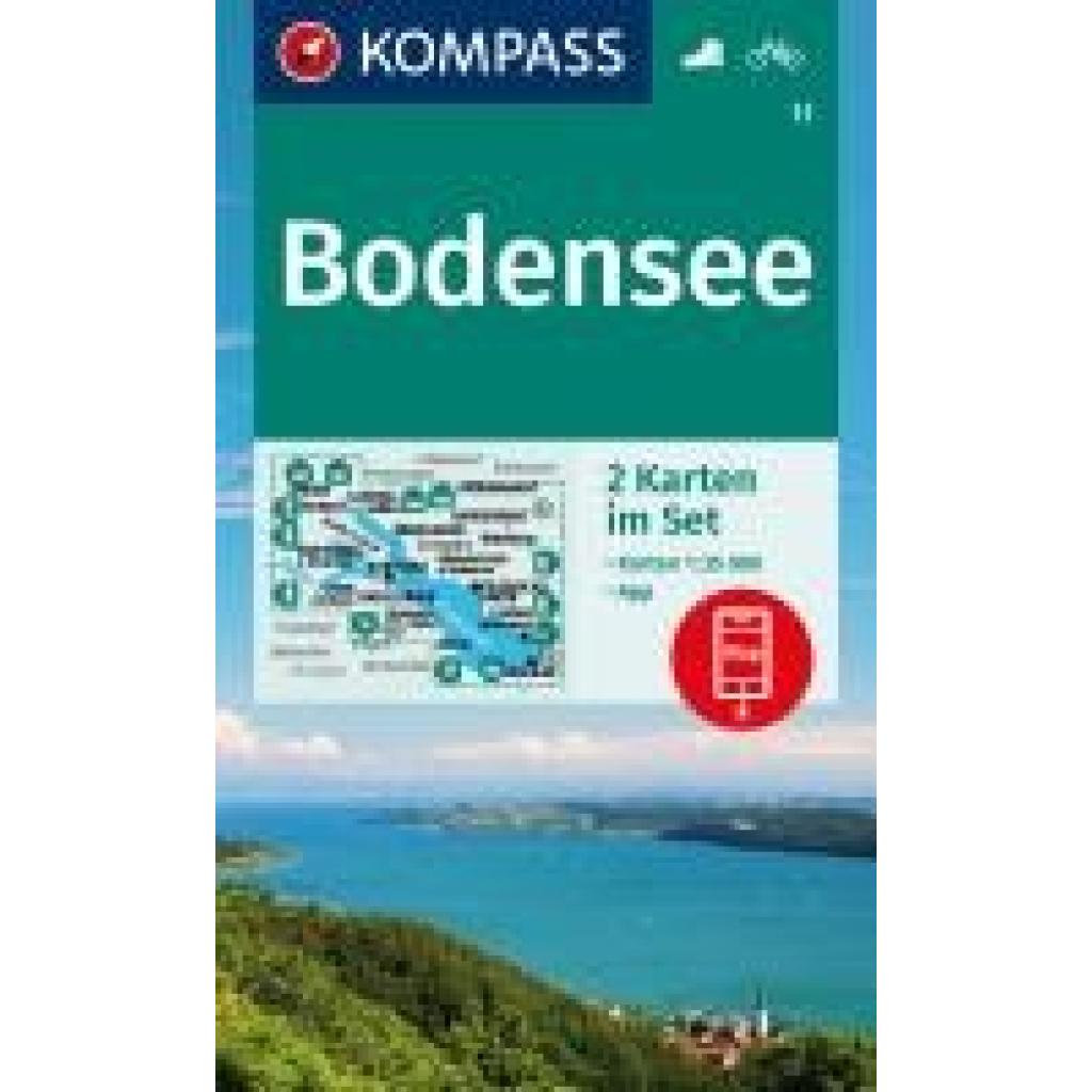 KOMPASS Wanderkarten-Set 11 Bodensee (2 Karten) 1:35.000