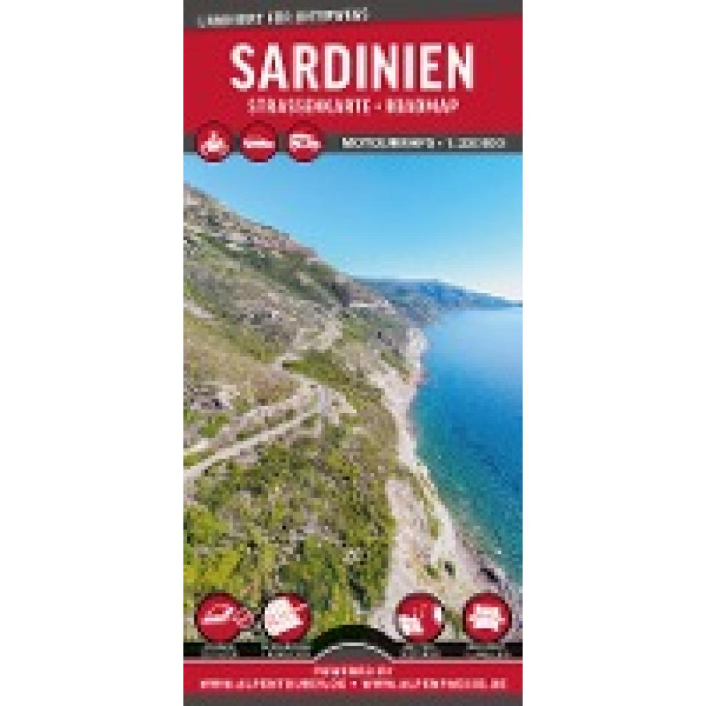 MoTourMaps Sardinien Auto- und Motorradkarte 1:330.000