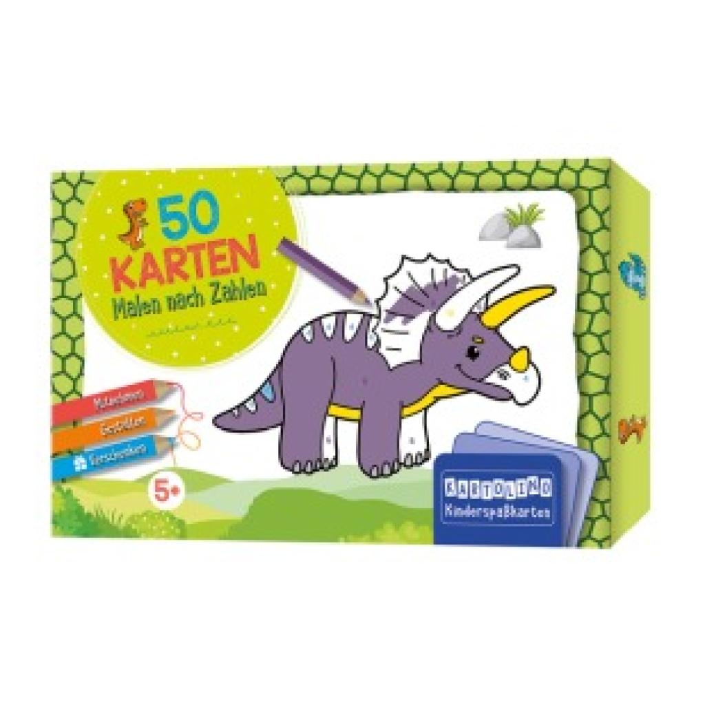 9783817446711 - 50 Karten Malen nach Zahlen - Dinosaurier 9783817446711 - 50 Karten Malen nach Zahlen - Dinosaurier