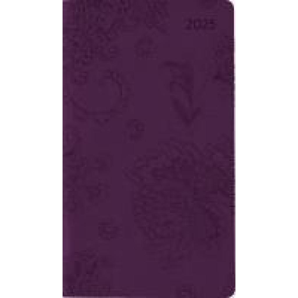 Ladytimer Slim Deluxe Purple 2025 - Taschen-Kalender 9x15,6 cm - Tucson Einband - mit Motivprägung - Weekly - 128 Seiten