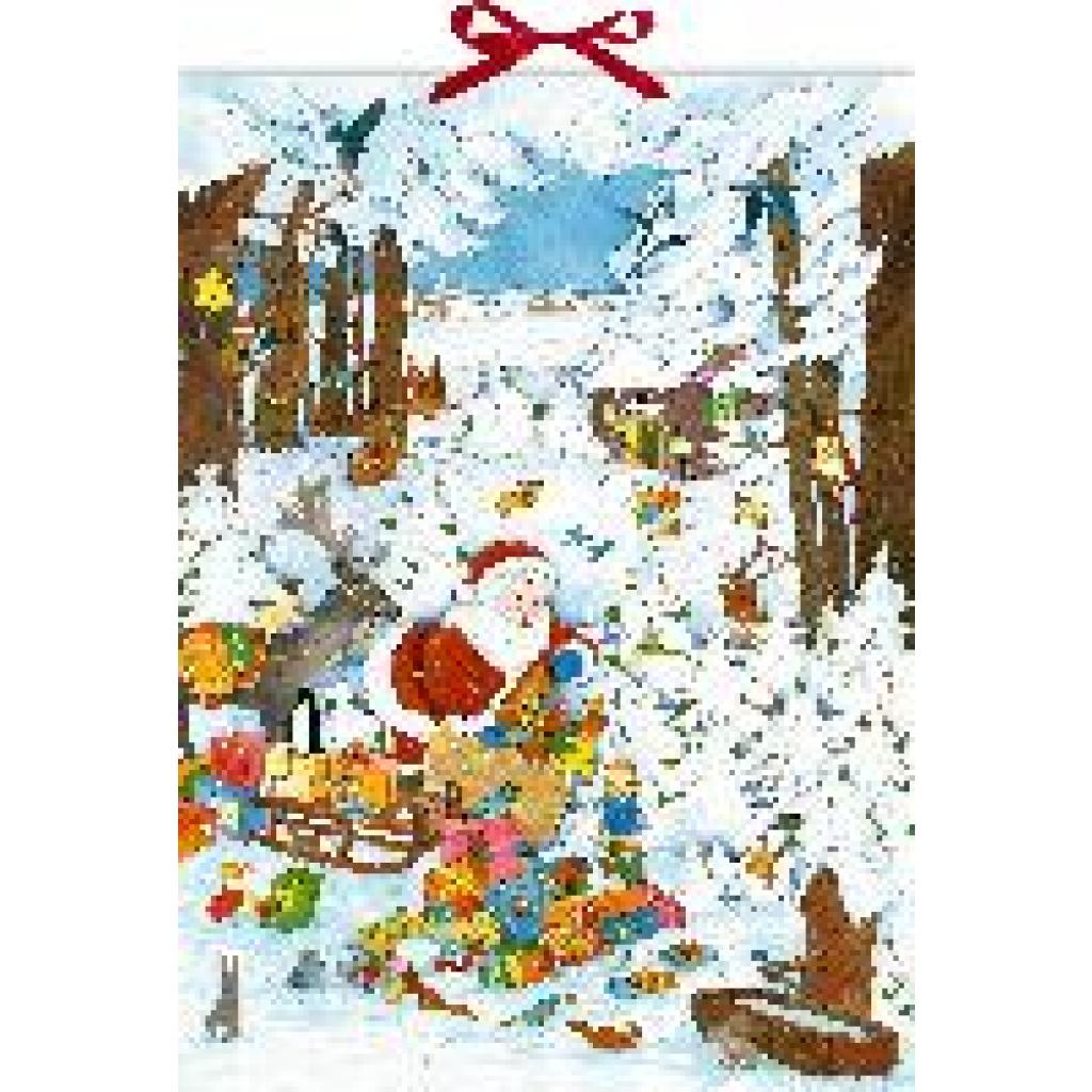 Wand-Adventskalender - Bescherung im Winterwald