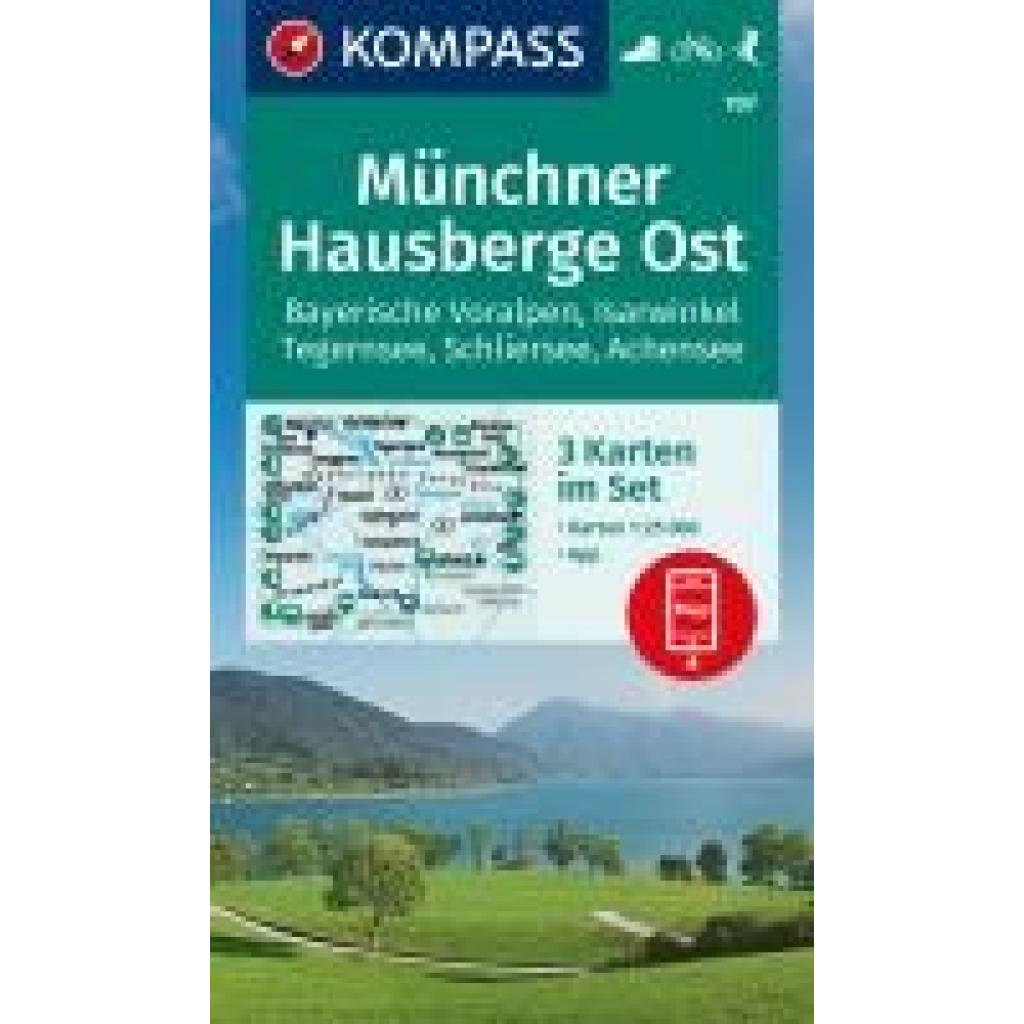 9783991542469 - KOMPASS Wanderkarten-Set 797 Münchner Hausberge Ost Bayerische Voralpen Isarwinkel Tegernsee Schliersee Achensee (3 Karten) 125000 9783991542469 - KOMPASS Wanderkarten-Set 797 Münchner Hausberge Ost Bayerische Voralpen Isarwinkel Tegernsee Schliersee Achensee (3 Karten) 125000