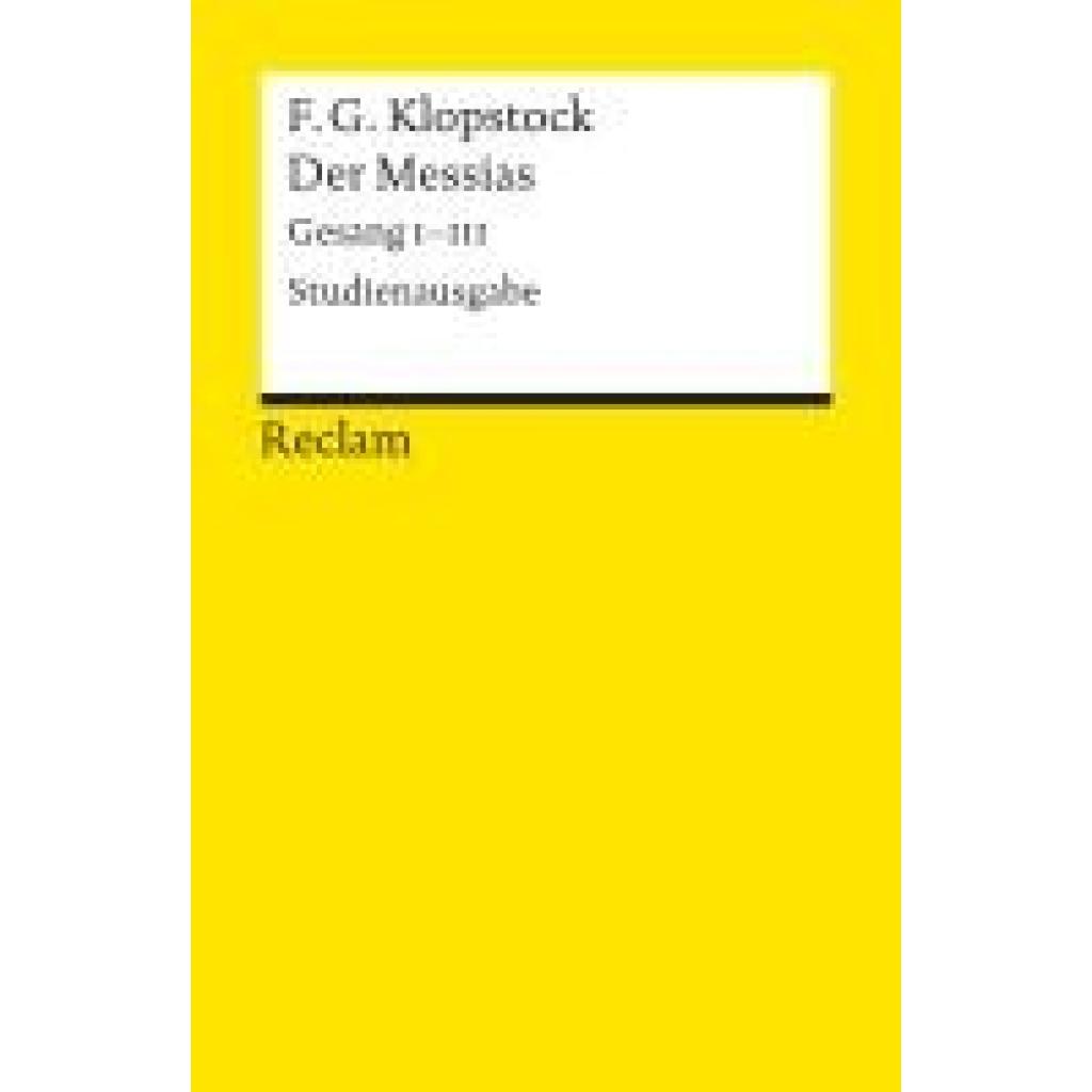 Klopstock, Friedrich Gottlieb: Der Messias