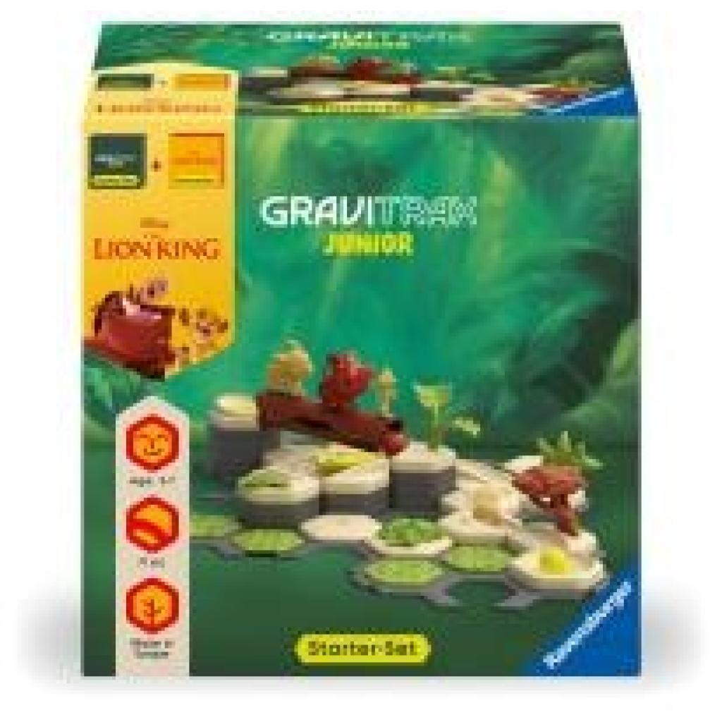 4005556734375 - Ravensburger 73437 GraviTrax Junior Starter-Set Disney Lion King Murmelbahn für Kinder ab 3 Jahren mit Spielfiguren aus der König der Löwen-Welt