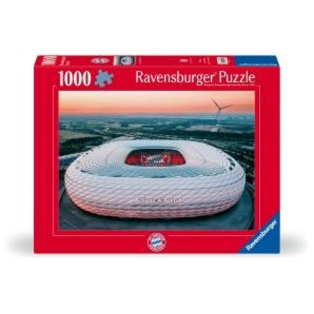 Ravensburger Puzzle 12001252 - Allianz Arena München - 1000 Teile FC Bayern München Puzzle für Erwachsene und Kinder ab 