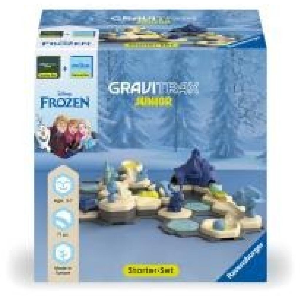 Ravensburger 73385 GraviTrax Junior Starter-Set Disney Frozen, Murmelbahn für Kinder ab 3 Jahren, mit Spielfiguren aus d