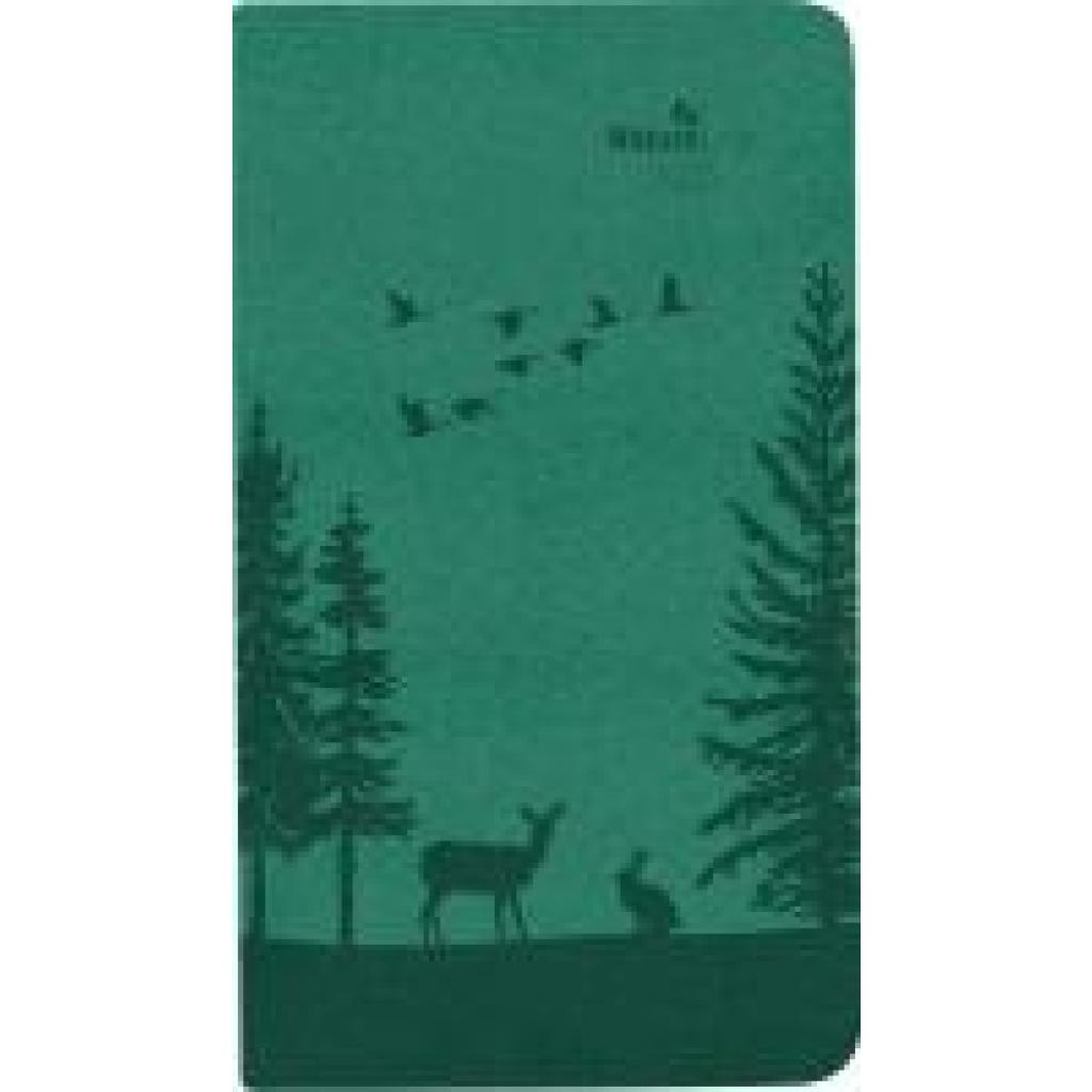 Taschenkalender Nature Line Forest 2025 - Taschen-Kalender 9x15,6 cm - 1 Woche 2 Seiten - 128 Seiten - Umwelt-Kalender -