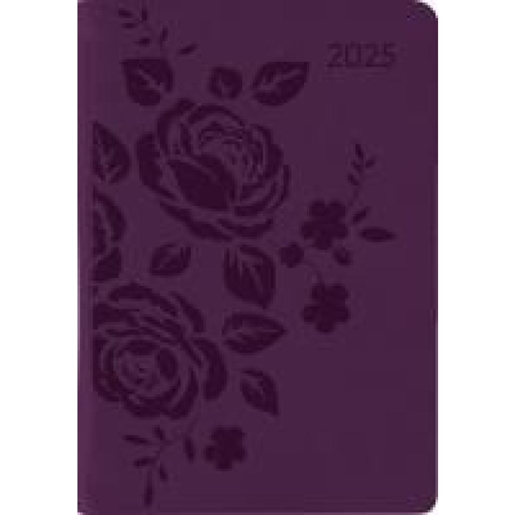 Ladytimer Mini Deluxe Purple 2025 - Taschen-Kalender 8x11,5 cm - Tucson Einband - mit Motivprägung - Weekly - 144 Seiten