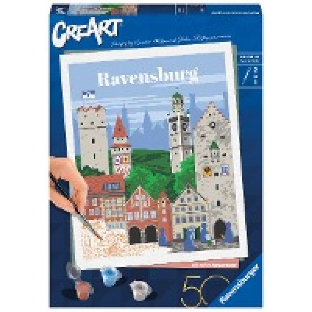 4005556236855 - Ravensburger CreArt - Malen nach Zahlen 23685 - Farbenfrohes Ravensburg - ab 12 Jahren - Jubiläum 50 Jahre Ravensburger Blaues Dreieck 4005556236855 - Ravensburger CreArt - Malen nach Zahlen 23685 - Farbenfrohes Ravensburg - ab 12 Jahren - Jubiläum 50 Jahre Ravensburger Blaues Dreieck