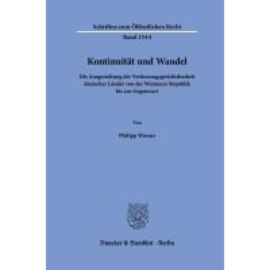 9783428192373 - Worms Philipp Kontinuität und Wandel