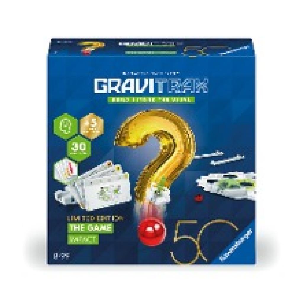 Ravensburger GraviTrax The Game Impact 50 Jahre - Logikspiel für Kugelbahn Fans, Konstruktionsspielzeug für Kinder ab 8 