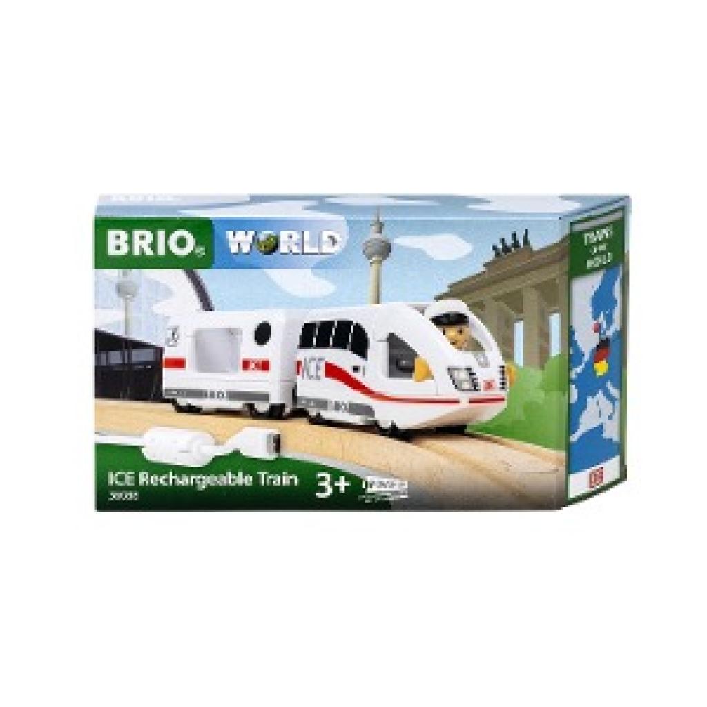 BRIO World - 36088 Trains of the World ICE Akkureisezug | Akku-betriebene Spielzeuglok für Kinder ab 3 Jahren