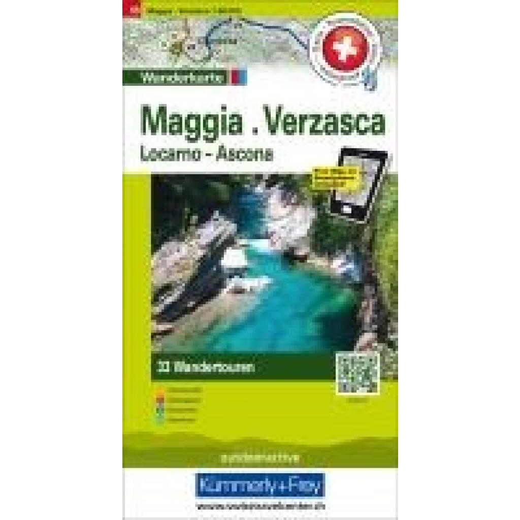 Maggia, Verzasca, Locarno-Ascona Touren-Wanderkarte Nr. 18