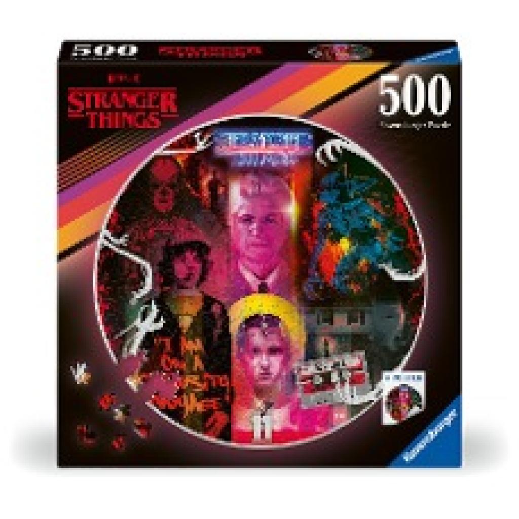 Ravensburger Puzzle 12001227 - Friends Don't Lie - 500 Teile Stranger Things Rundpuzzle für Erwachsene und Kinder ab 12 