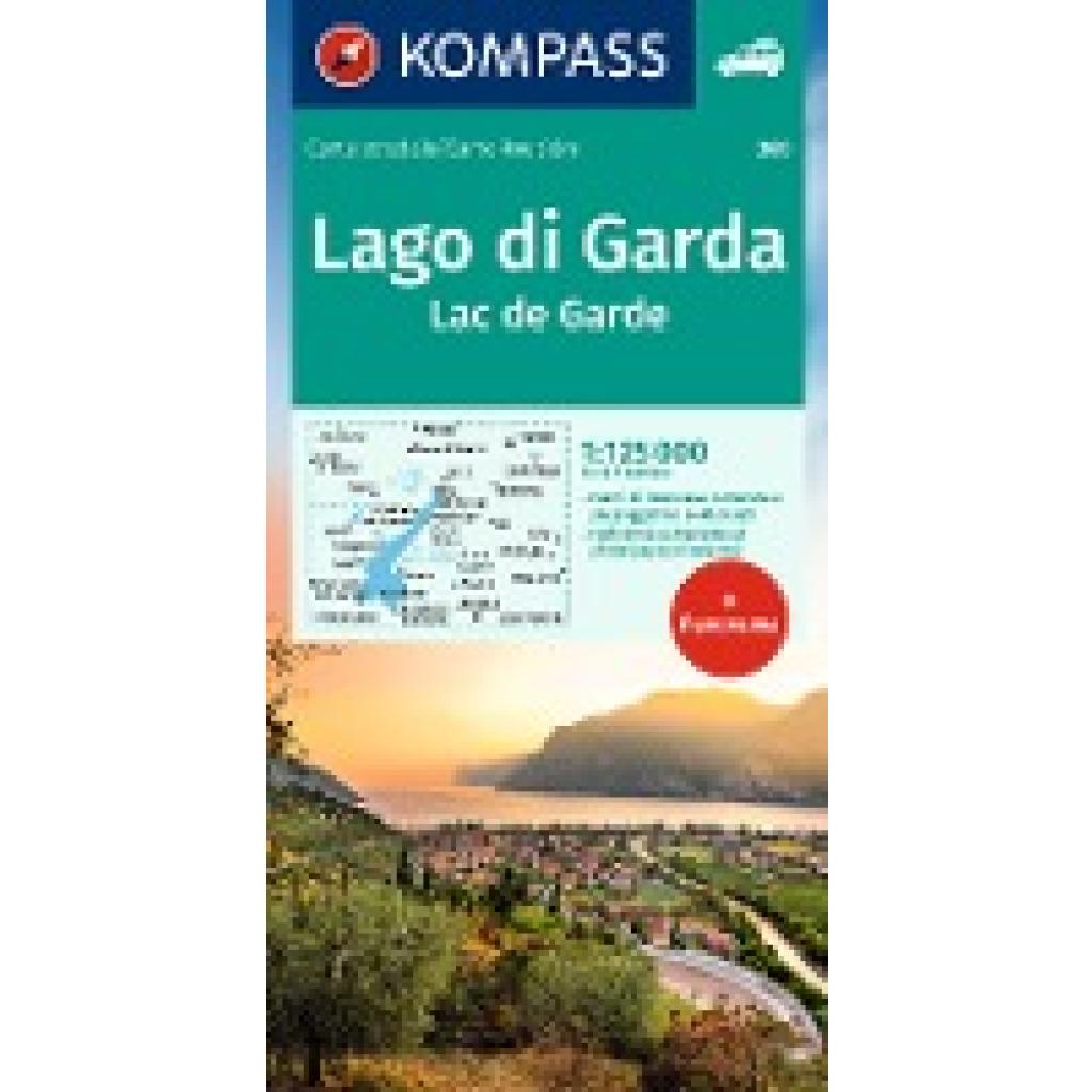 KOMPASS Autokarte Lago di Garda, Lac de Garde 1:125.000