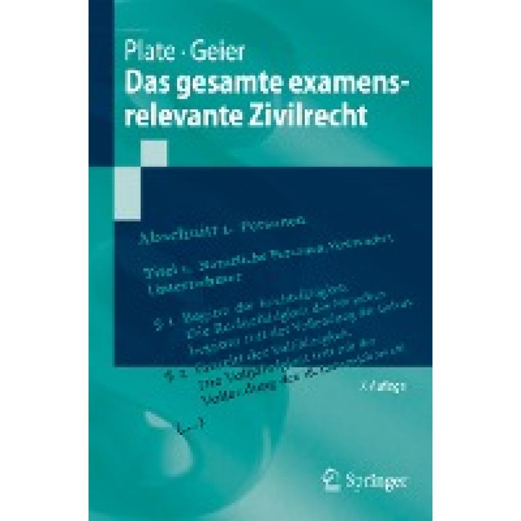 9783662624180 - Das gesamte examensrelevante Zivilrecht - Jürgen Plate Anton Geier Kartoniert (TB)