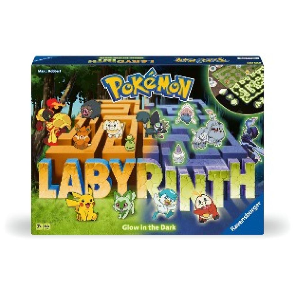 Kobbert, Max J.: Ravensburger 22705 - Pokémon Labyrinth Glow in the Dark - Schiebespaß mit den beliebtesten Pokémon für 