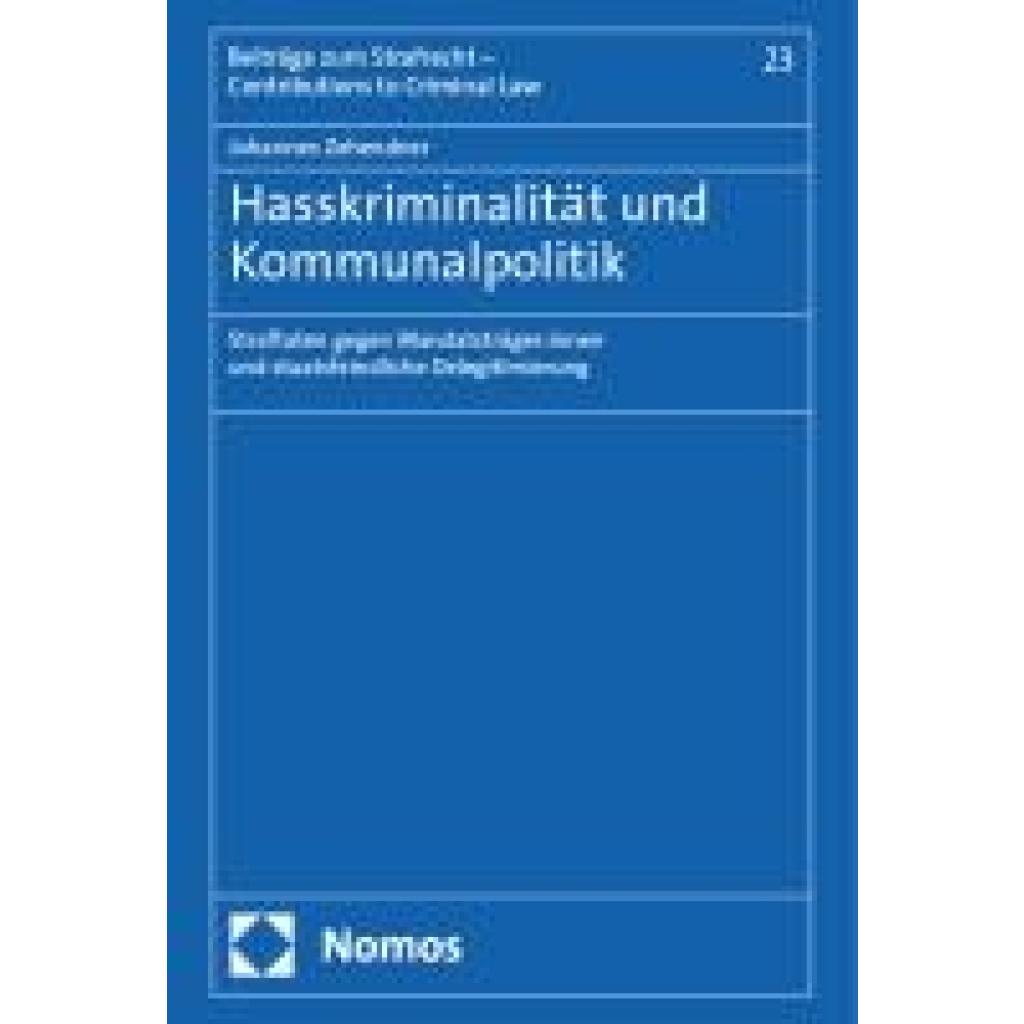 9783756018987 - Zehendner Johannes Hasskriminalität und Kommunalpolitik