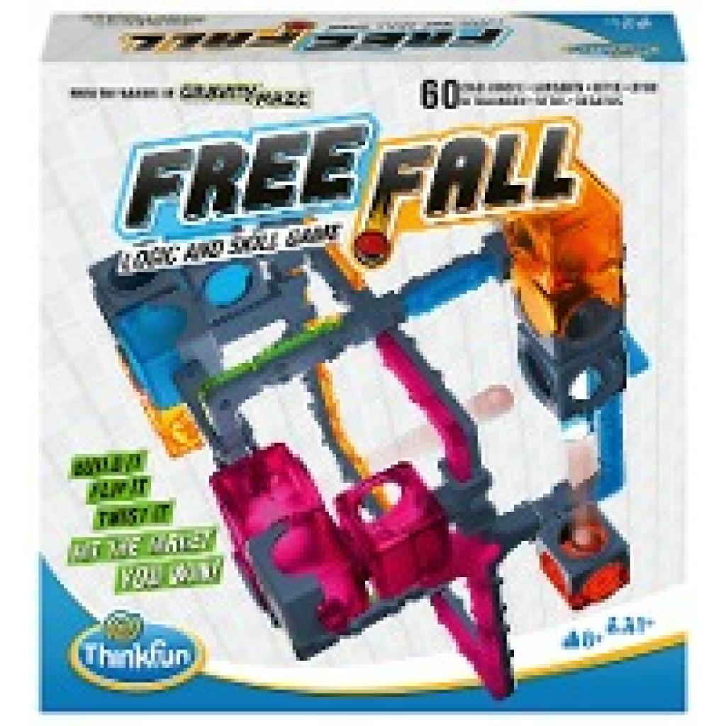 4005556765485 - ThinkFun - 76548 - Free Fall - Schwerkraft auf einem neuen Level! Logikspiel für Mädchen und Jungen ab 8 Jahren Von den Machern von Gravity Maze