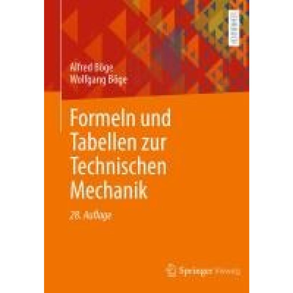 9783658444297 - Böge Alfred Formeln und Tabellen zur Technischen Mechanik