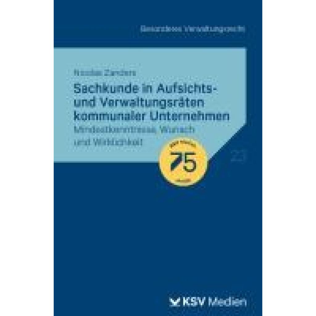 9783829319768 - Zanders Nicolas Sachkunde in Aufsichts- und Verwaltungsräten kommunaler Unternehmen