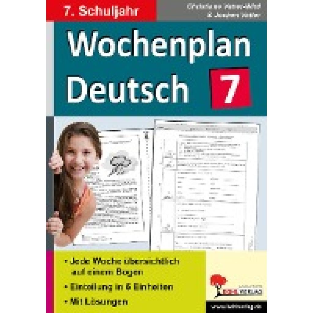 9783956867477 - Wochenplan Deutsch 7 Schuljahr - Christiane Vatter-Wittl Jochen Vatter Kartoniert (TB)