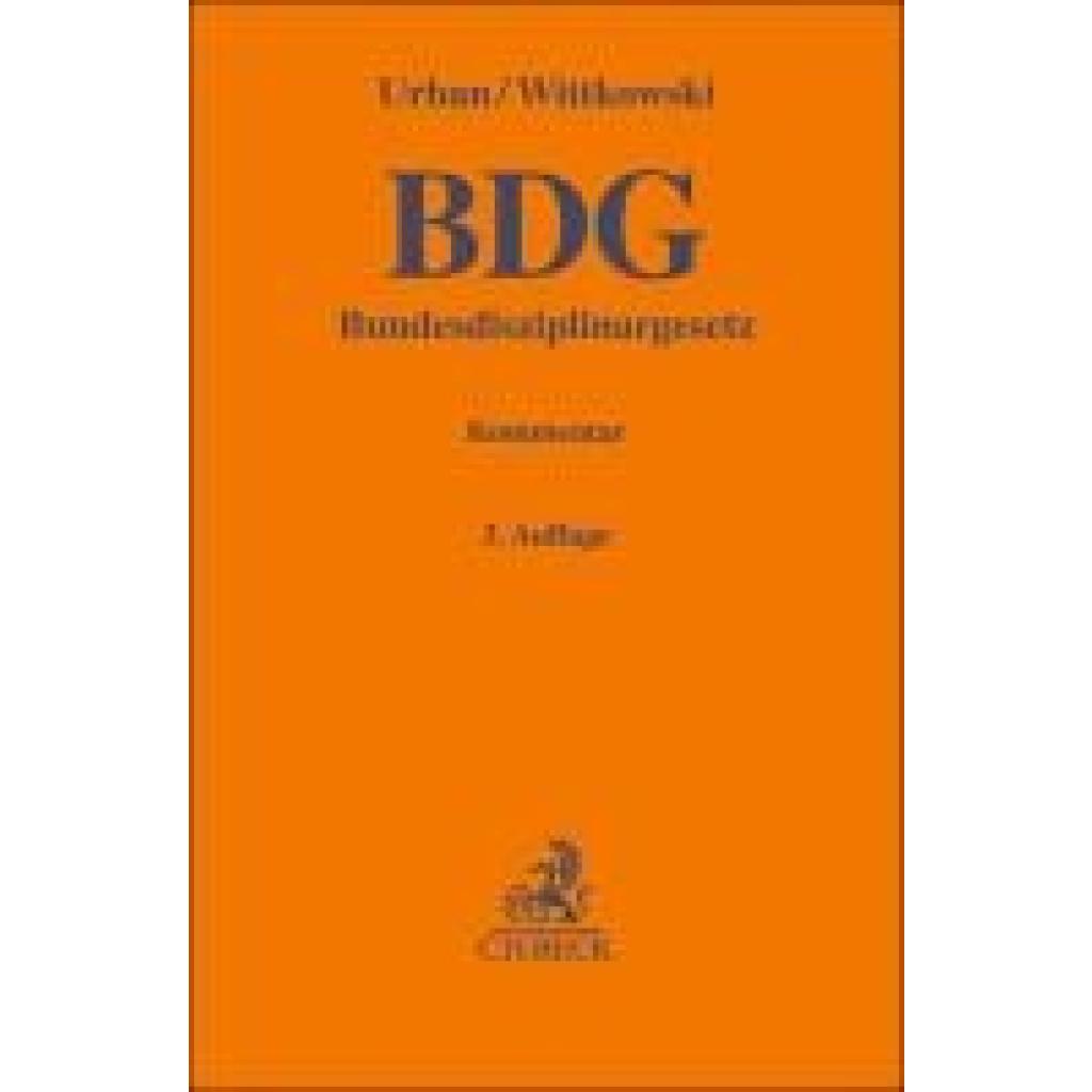9783406802041 - Urban Richard Bundesdisziplinargesetz BDG