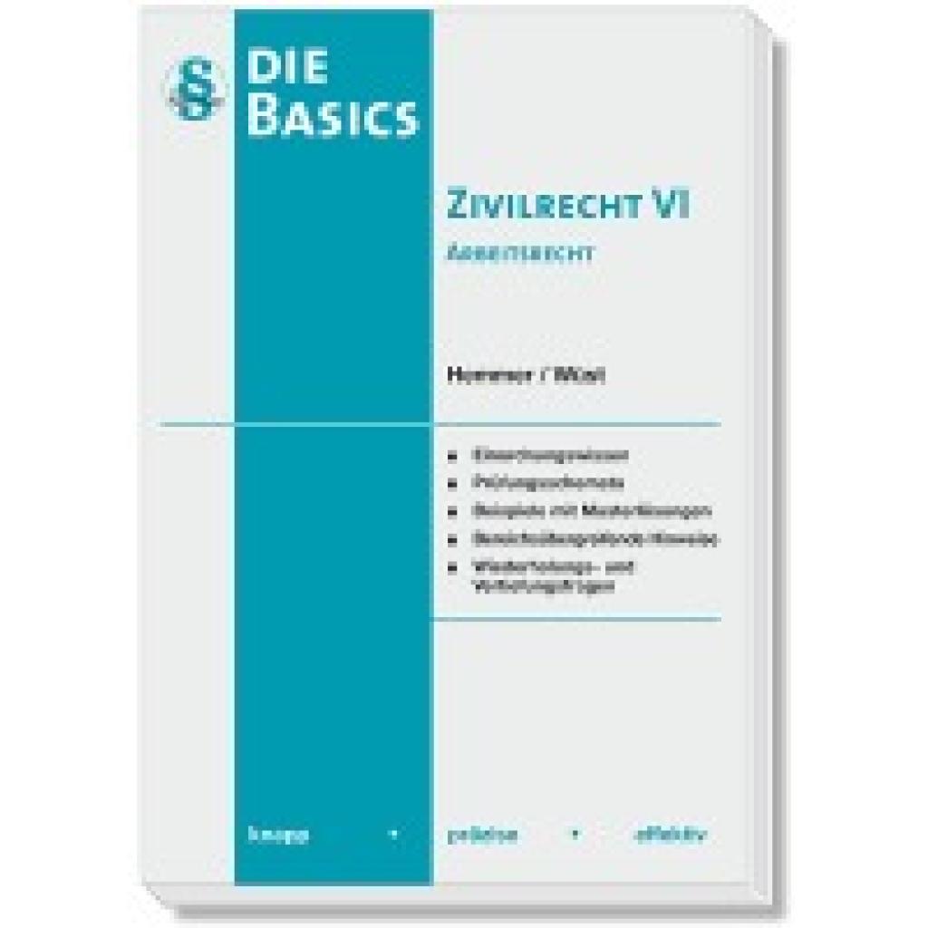 9783968383064 - Hemmer Karl-Edmund Basics Zivilrecht VI - Arbeitsrecht