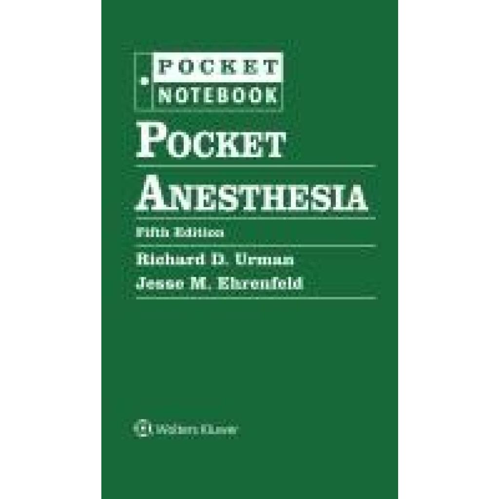 9781975213497 - Ehrenfeld Jesse Pocket Anesthesia 9781975213497 - Ehrenfeld Jesse Pocket Anesthesia
