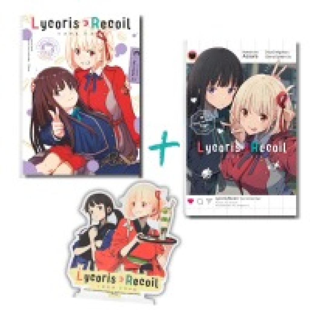 9783741640575 - Spider Lily Lycoris Recoil Bundle Manga + Roman + Acrylfigur