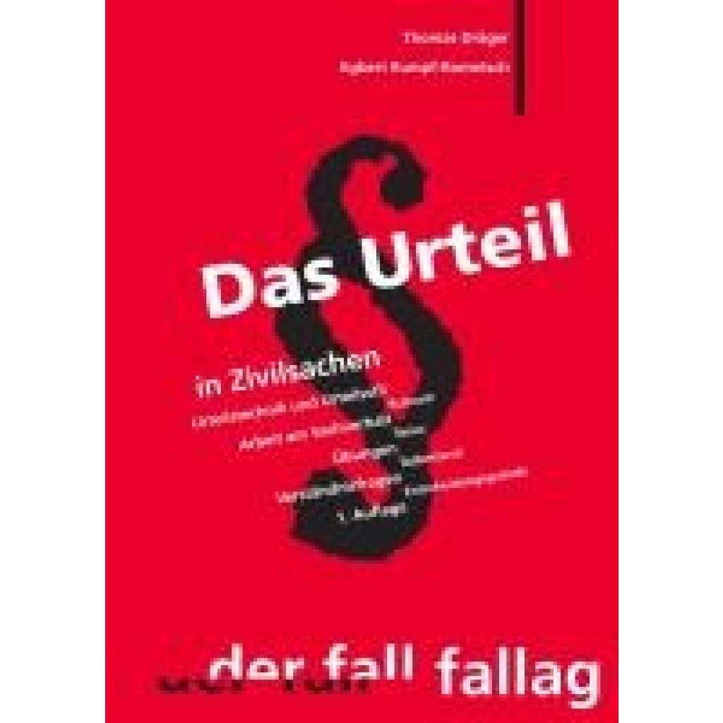 9783932944703 - Das Urteil in Zivilsachen - Thomas Dräger Egbert Rumpf-Rometsch Kartoniert (TB)