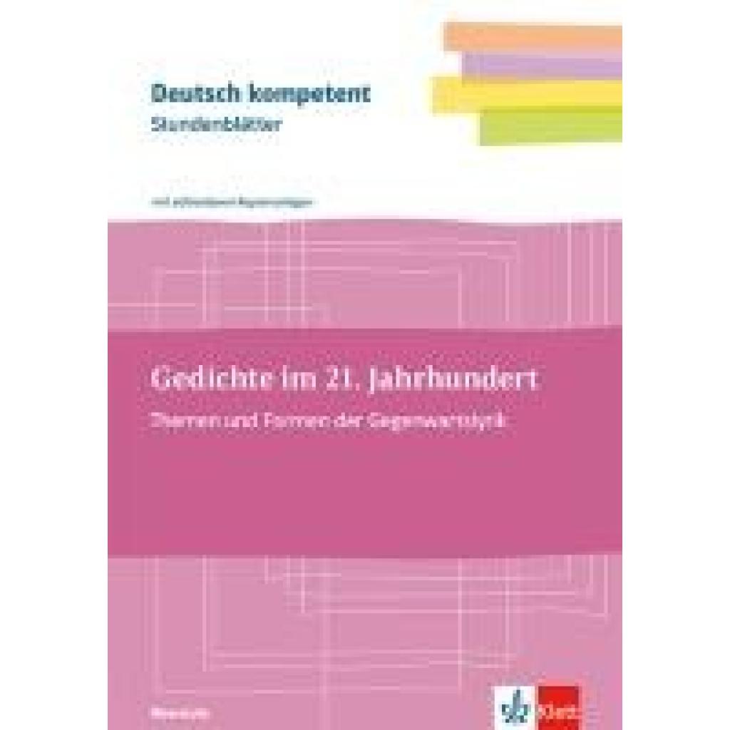 9783123526848 - Stundenblätter Gegenwartslyrik Kopiervorlagen mit Downloadpaket Klassen 11-13 9783123526848 - Stundenblätter Gegenwartslyrik Kopiervorlagen mit Downloadpaket Klassen 11-13