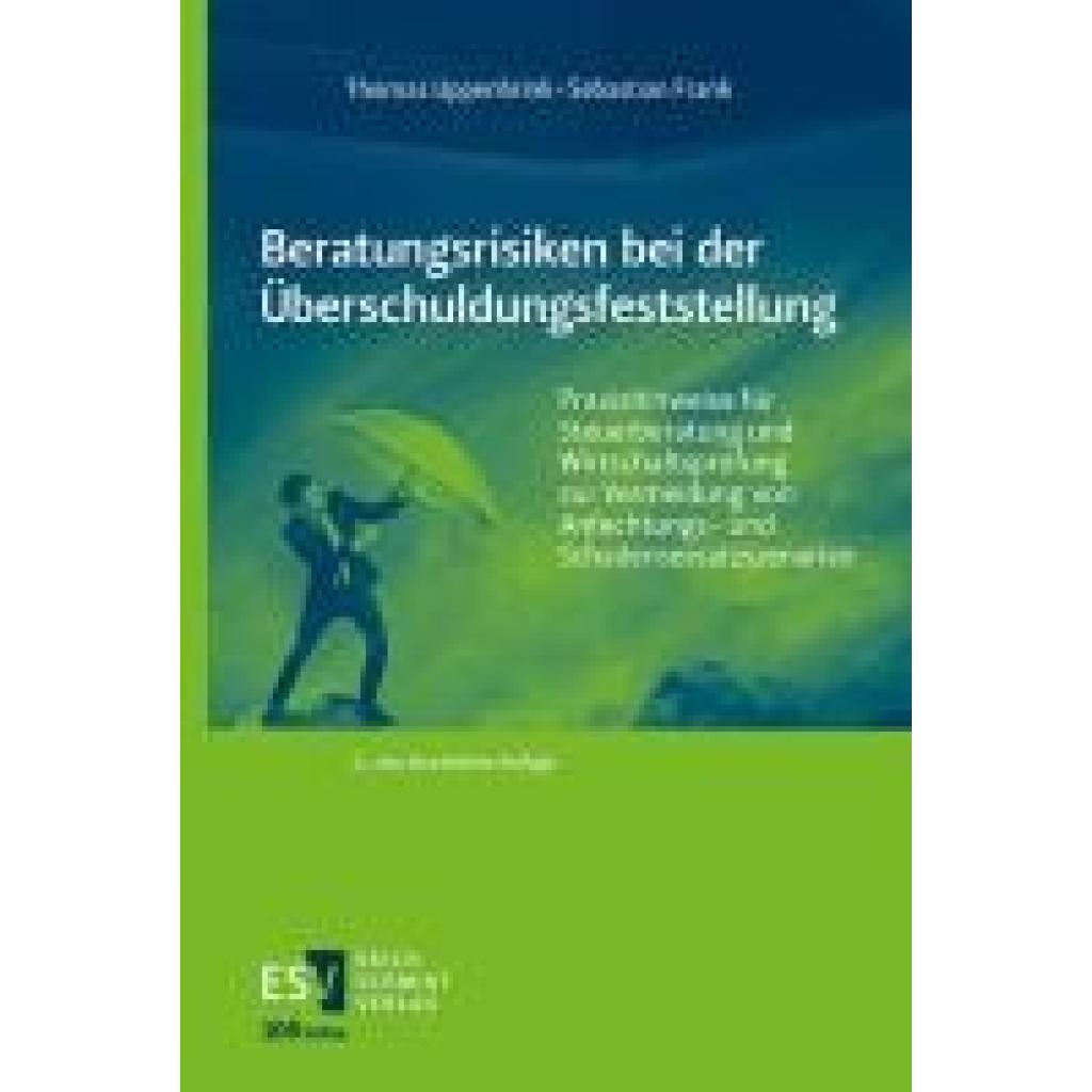 9783503238385 - Beratungsrisiken bei der Überschuldungsfeststellung - Thomas Uppenbrink Sebastian Frank Kartoniert (TB)