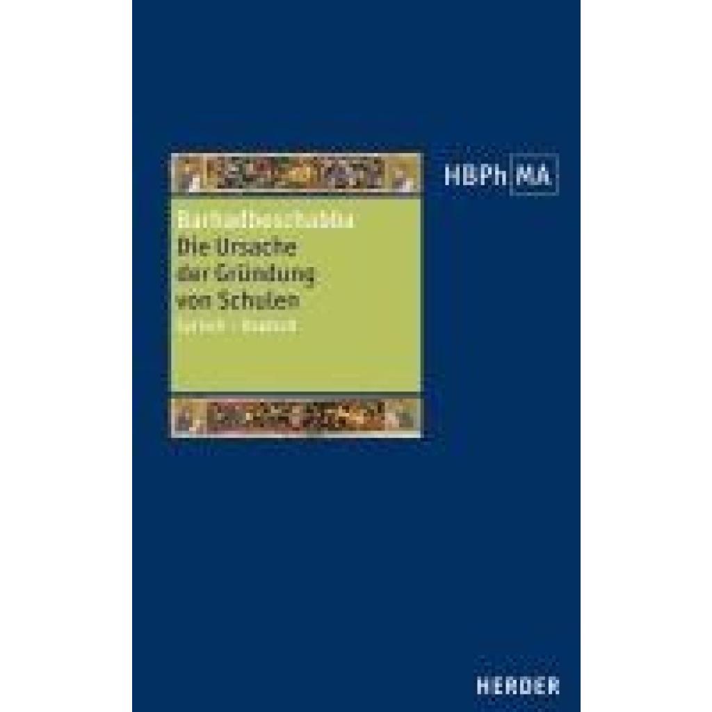 9783451024214 - Barhadbeschabba Die Ursache der Gründung von Schulen