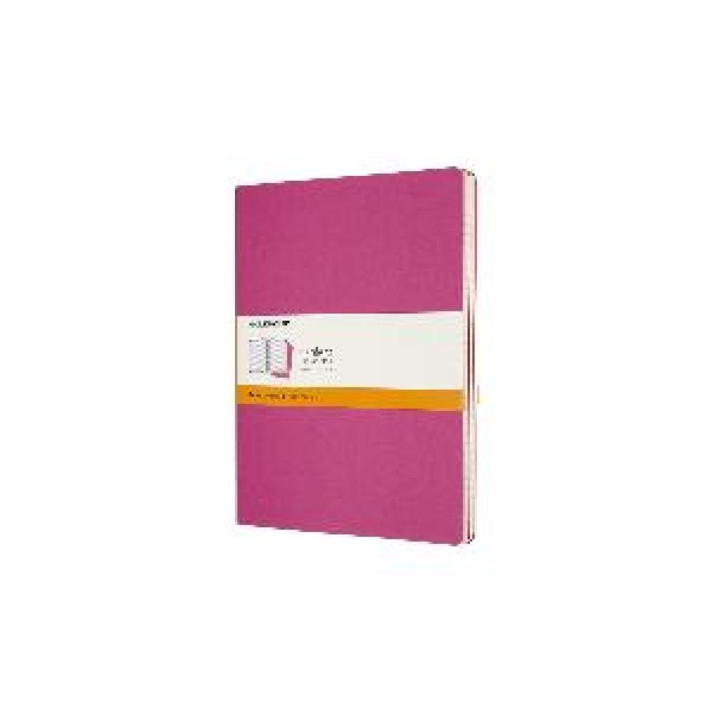 8058647629667 - Moleskine Cahier Notizhefte Liniert Xlarge Kartoneinband 3er Set Kinetisches Pink - Moleskine Geheftet