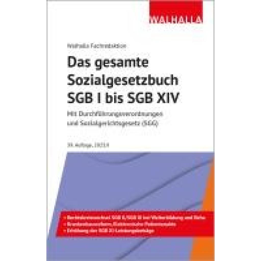 9783802953378 - Walhalla Fachredaktion Das gesamte Sozialgesetzbuch SGB I bis SGB XIV