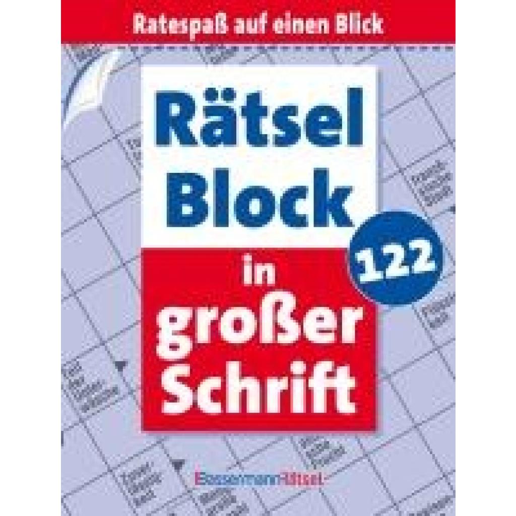 9783809468844 - Krüger Eberhard Rätselblock in großer Schrift 122 (5 Exemplare à 299 EUR) 9783809468844 - Krüger Eberhard Rätselblock in großer Schrift 122 (5 Exemplare à 299 EUR)